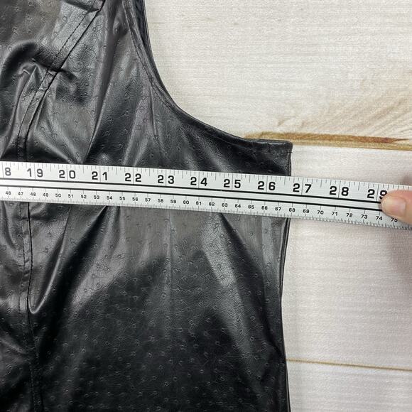 Maggie Barnes 3x Faux Leather Vest Black Pebbled Full Zip Lightweight Biker NWT - Picture 6 of 8
